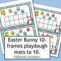 Easter Bunny 10-frames playdough mats