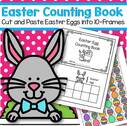 Cut, paste and count Easter eggs into 10-frames 1-10, then make a booklet.