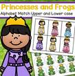 Center - Match upper case alphabet princesses with lower case handsome frogs. 