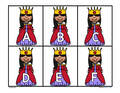 Center - Match upper case alphabet queens with lower case castles.