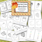 Fall color words emergent reader in b/w - 11 colors