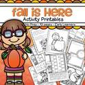 Fall Theme Activities Pack- no prep- 91 pg, all in b/w.