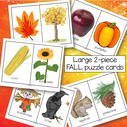 Fall puzzle cards - 5 pages, 10 large cards.