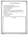 Family song printable.  Draw your family.