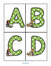 Farm theme large alphabet letters flashcards