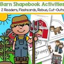 Preschool farm theme emergent reader shapebook activities - 28 pages 