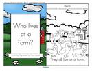 A Lift-the Flap booklet emergent reader for a Farm Animals theme unit, plus puppets and vocabulary. 