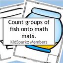 Fish bowl mats - use for counting and sorting fish