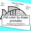 Fish color by shape printable