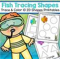Trace 10 shapes printables with a fish theme. Fine motor. MEMBERS