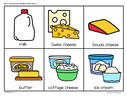 Dairy food group flashcards (12 cards)