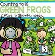 Green frogs counting to 10 hands-on center for preschool and kindergarten