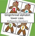 Gingerbread people lower case alphabet letters cut outs.
