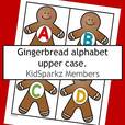 Gingerbread people upper case alphabet letters cut outs. 