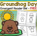 Informational emergent reader about the Groundhog Day tradition for early learners in b/w. 