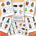 Set of Halloween flashcards - 7 pages
