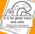 G is for ghost alphabet printable 