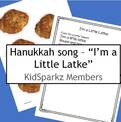 Hanukkah song printable, plus latke photo cutouts.