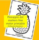 Pineapple dot markers fine motor printable