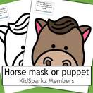 Horse mask or puppet
