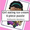 ​Child eating ice cream puzzle. 