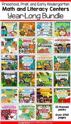 Mega bundle of preschool themes for the year
