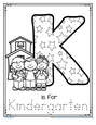 K is for Kindergarten poster. 
