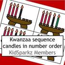 Kwanzaa candles number sequencing centers 0-7.