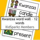 Kwanzaa word wall using English words