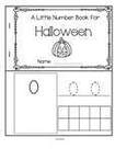 Little Number Book for Halloween - counting and number recognition 1-10.