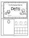 Create a number book with a PETS theme - counting, recognition, tracing, 10-frames. 