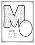 M is for me - trace and color printable - child draws picture of self.