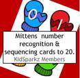 Mittens - large number flashcards 1-20