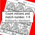​Count and color mittens worksheet. 