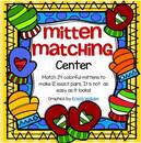 Mitten Matching Center: Match 24 colorful mittens to make 12 exact pairs