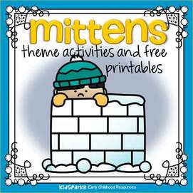 Mittens theme activities, centers, printables and hands-on games to make that can be used when planning lessons and curriculum for preschool, pre-K and Kindergarten children. 
