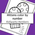 Mittens - color by number.