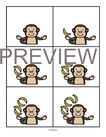 Monkeys juggling bananas counting 0-10.  Match with numerals. 