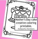 Yummy cake for Mother's Day printable