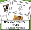 New year theme emergent reader