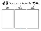 Nocturnal animals can-have-are discussion graphic organizer.
