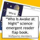 A Lift the Flap science emergent reader to make about nocturnal animals.