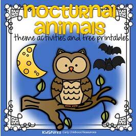 Nocturnal animals theme activities for preschool and kindergarten