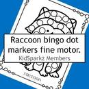 Raccoon dot markers printable 