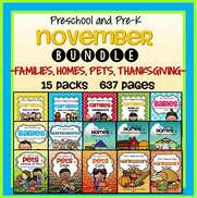 November themes bundle for preschool