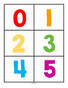 Just plain colorful numbers flashcards, 0-20.