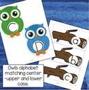 Owls alphabet matching upper and lower case letters. MEMBERS