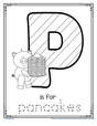 Pancakes theme printable - P is for pancakes.