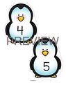 Set of penguin cut-outs, numbers 0-20, that is perfect for a center, or small group teaching, for preschool and pre-k ages.