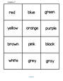 color words flashcards